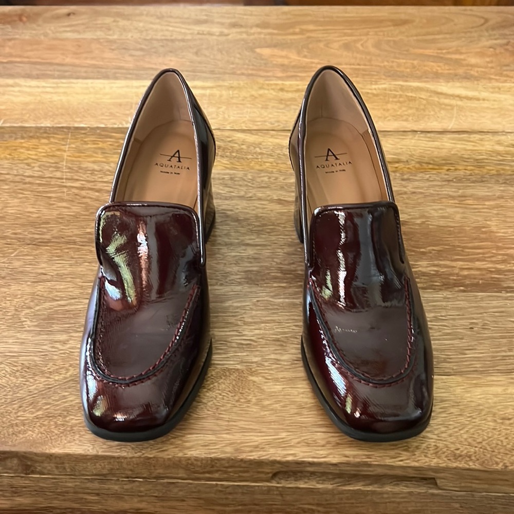 Patent Burgundy Aquatalia pumps size 6.5